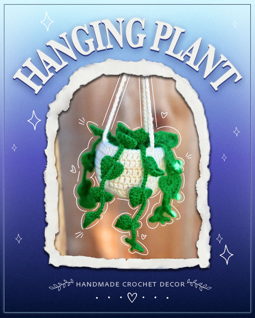 Crochet Hanging Basket (Customizable)